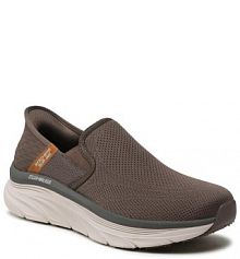 Półbuty wsuwane Skechers brązowe męskie 