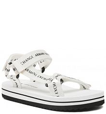 Sandały Armani Exchange białe damskie 