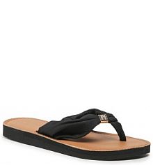 Japonki Tommy Hilfiger czarne damskie 