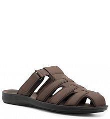 Klapki Lanetti brązowe męskie 