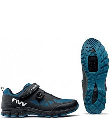 Buty na rower trekkingowy i mtb NORTHWAVE Corsair czarno niebieskie męskie