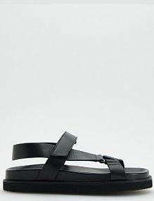 Skórzane sandały Reserved czarne męskie 8826S-99X