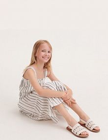 Plecione sandały Reserved złamana/biel dziecięce 2921M-01X