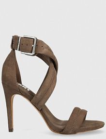 Sandały na szpilce DKNY  brązowe K4251452.BIR