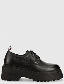 Półbuty sznurowane Tommy Jeans  czarne damskie EN0EN02219