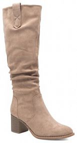 Kozaki na obcasie Jenny Fairy beżowe 