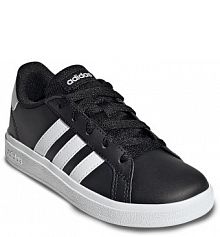 Półbuty sznurowane adidas czarne dziecięce 