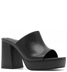 Klapki na słupku DeeZee czarne 