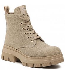 Trapery Calvin Klein Jeans beżowe damskie 