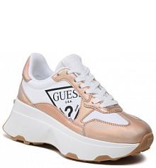 Półbuty na koturnie Guess białe 