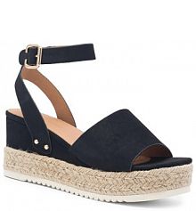 Sandały na koturnie Jenny Fairy czarne 