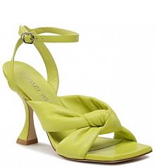Sandały na słupku Stuart Weitzman zielone 