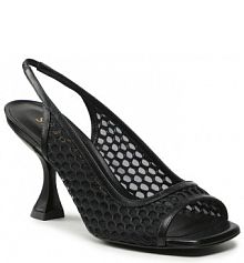 Sandały na słupku Stuart Weitzman czarne 