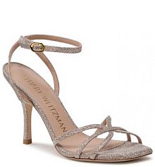 Sandały na szpilce Stuart Weitzman złote 