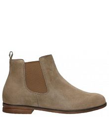 Botki damskie Wojas beżowe