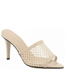 Klapki na szpilce Carinii beżowe