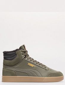 Trzewiki Puma oliwkowe męskie Shuffle Mid Fur