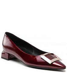 Baleriny HÖGL bordowy damskie 