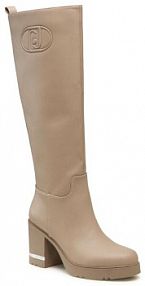 Kozaki na obcasie Liu Jo beżowe 