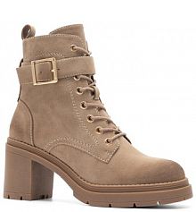 Botki na słupku Jenny Fairy beżowe 