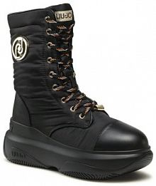 Botki na koturnie Liu Jo czarne 