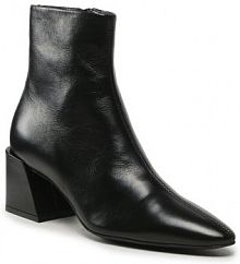 Botki na słupku Furla czarne 