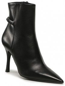 Botki na szpilce Furla czarne 