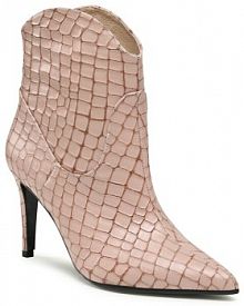 Botki na szpilce Baldowski różowe 