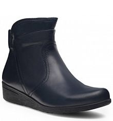 Botki na koturnie Go Soft granatowe 