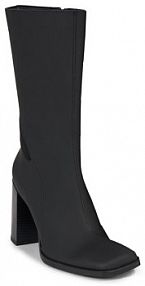 Botki na słupku Calvin Klein Jeans czarne 