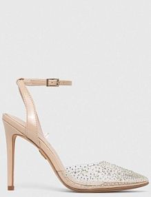 Sandały na szpilce Buffalo  beżowe 1290157.SLV