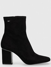 Botki na słupku DKNY  czarne K3251104.BLK