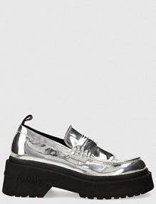 Mokasyny Tommy Jeans  srebrne damskie EN0EN02321