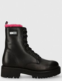 Workery Tommy Jeans  czarne damskie EN0EN02402