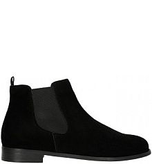 Czarne welurowe sztyblety Wojas damskie