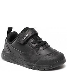 Buty na rzepy Clarks czarne dziecięce 