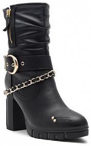 Kozaki na obcasie Mustang czarne 