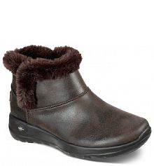 Botki Skechers brązowe damskie 