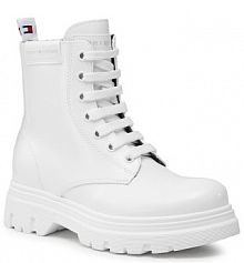 Kozaki Tommy Hilfiger białe dziecięce 