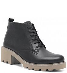 Botki na koturnie Remonte czarne 