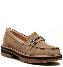 Półbuty na obcasie Clarks beżowe damskie 