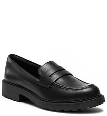 Półbuty na obcasie Clarks czarne damskie 