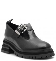 Półbuty na obcasie Sergio Bardi czarne damskie 