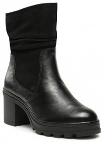 Botki na słupku Caprice czarne 