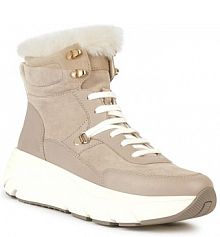 Botki na koturnie Geox beżowe 