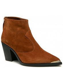 Botki na słupku Unisa brązowe 