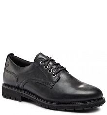 Półbuty sznurowane Clarks czarne męskie 