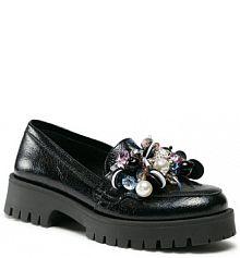 Mokasyny R.Polański czarne damskie 