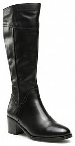 Kozaki na obcasie Caprice czarne 