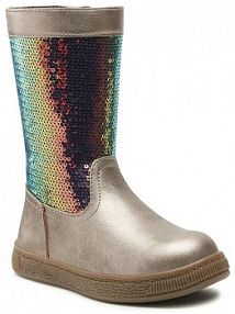 Kozaki Nelli Blu złote dziecięce 